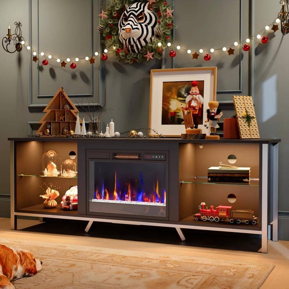 Lumina fireplace tv stand black discount