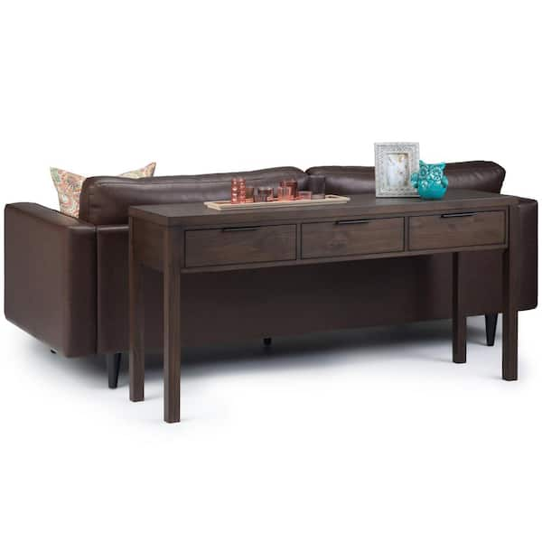 Hollander SOLID WOOD Contemporary 60 inch Wide Desk in Medium Saddle Brown