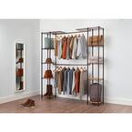 TRINITY 14 in. D x 76 in. W x 84 in. H Chrome Expandable Wire Closet ...