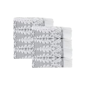 Laina Turkish Silver Cotton 8-Piece Wash Bath Towel Set