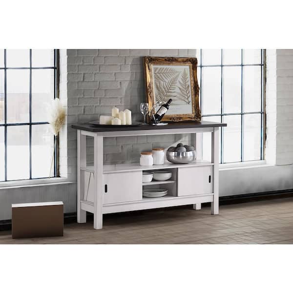 NEW CLASSIC HOME FURNISHINGS New Classic Furniture Maisie Wood 52 in. Buffet Server, White and Brown