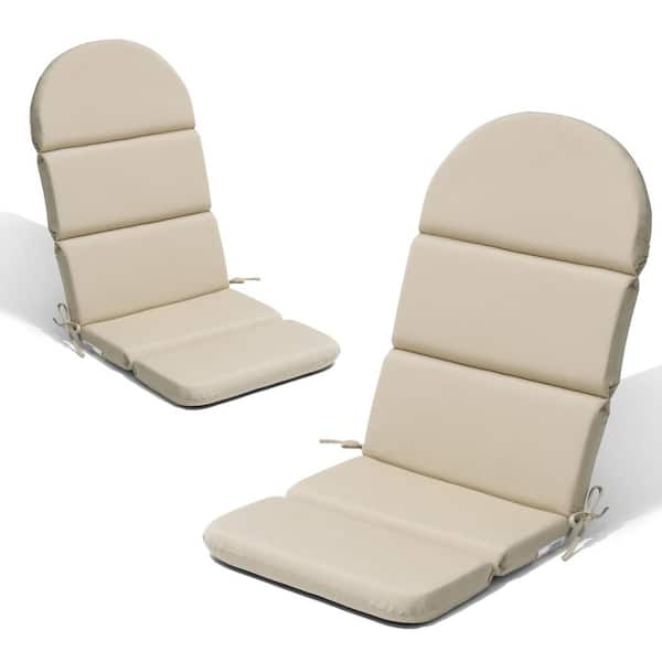 20 x 50 Sunbrella 2-Piece Deep Seating Patio Outdoor Adirondack Chair Cushion in Canvas Antique Beige