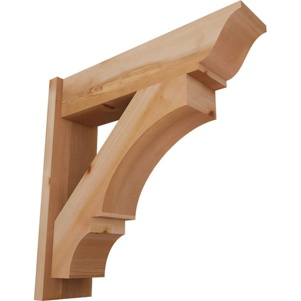 Ekena Millwork 8 in. x 28 in. x 28 in. Western Red Cedar Balboa Traditional Smooth Outlooker