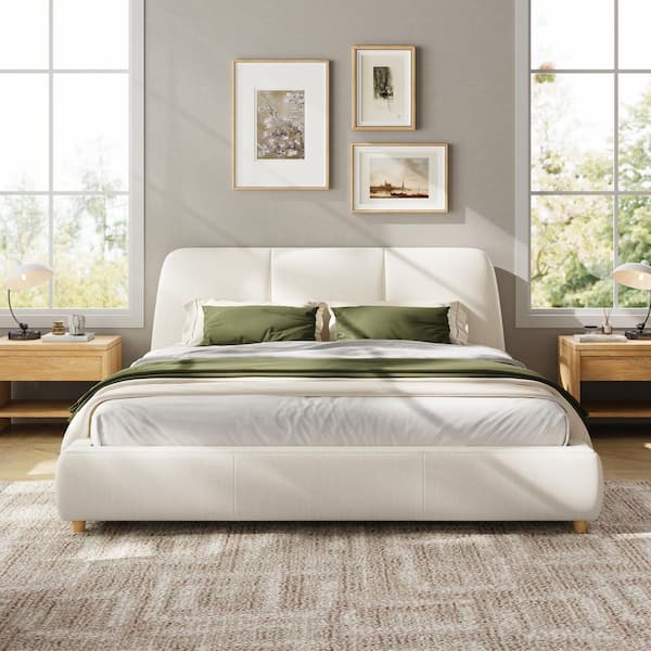 Toa Linen White Cushioned Headboard CHRISTOPHER KNIGHT HOME Luxe