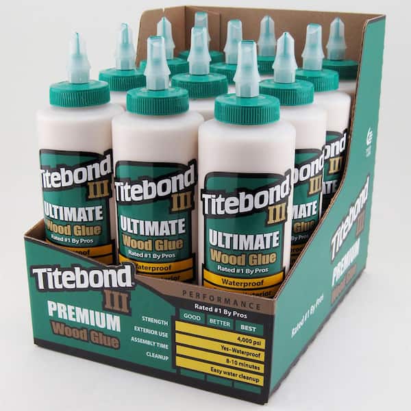 Titebond 3 Wood Glue, 32 Fluid Ounce, Tan Color, 1 Quart Bottle, Birdie B  Supplies - Bundle with, TiteBond TiteBrush Wood Glue Applicator and  Cleaning