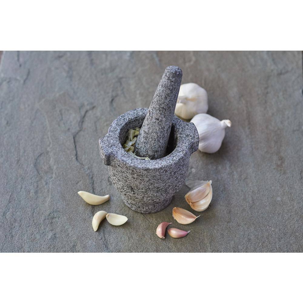 Granite 4-Inch Stone Mortar and Pestle Set