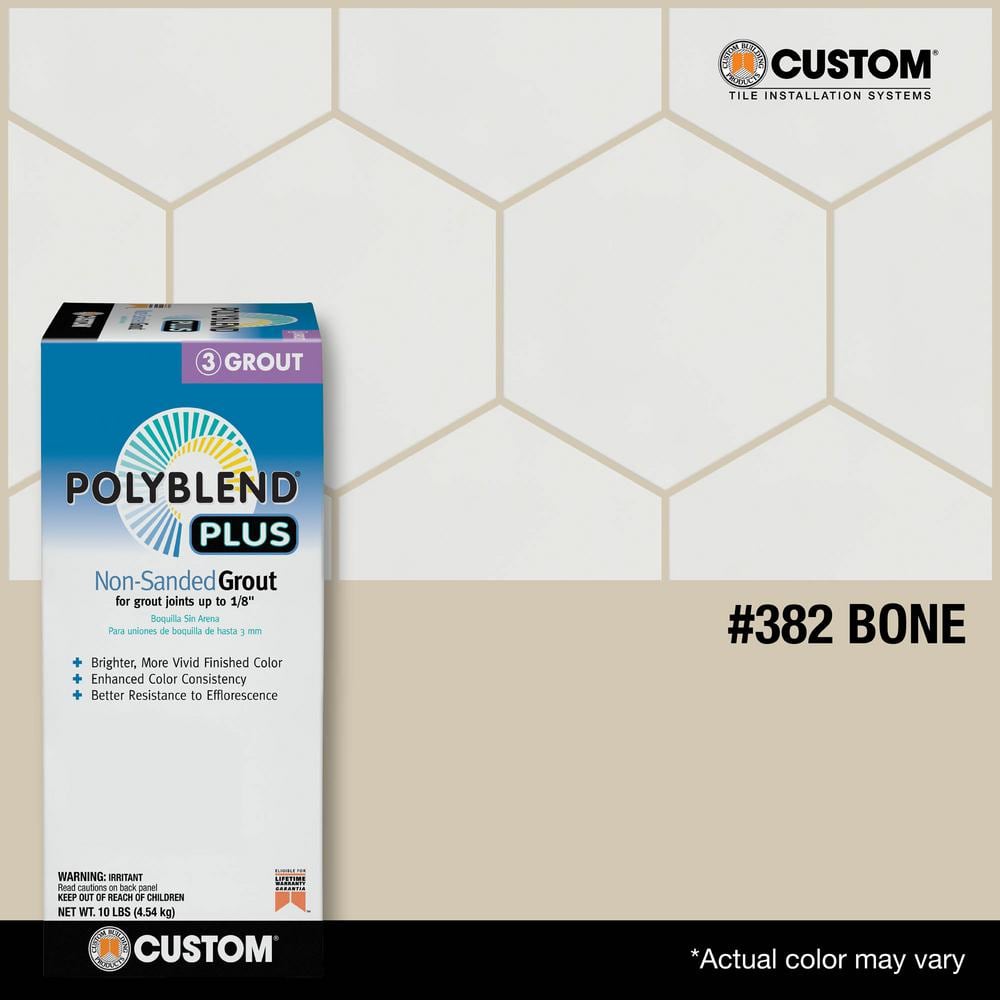 Polyblend Plus Natural Gray Non-Sanded Grout, 10 lb Box