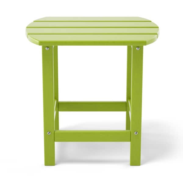Movisa Adirondack Outdoor Side Table, Weather Resistant in Lemon Green