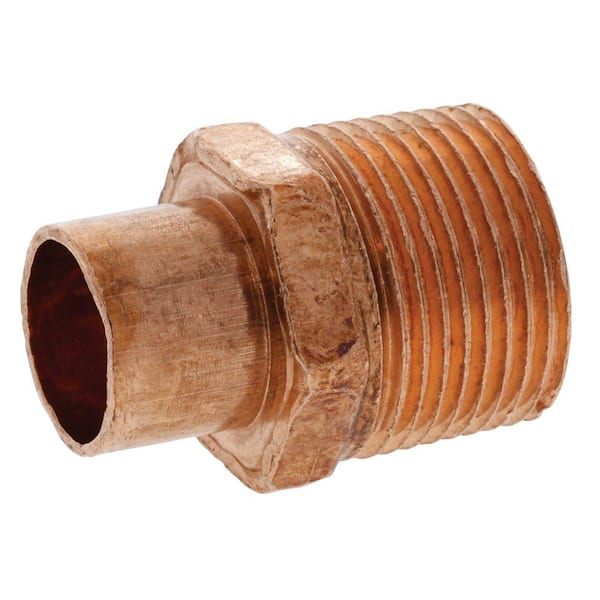 Everbilt 1/2 in. x 3/4 in. Copper Pressure Cup x MIP Male Adapter Fitting