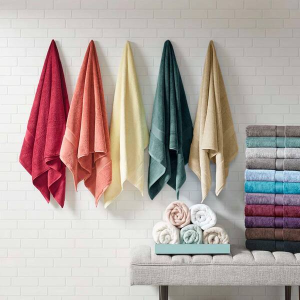 8-Piece Grey Cotton Towel Set, 2-Oversized Bath Towels, 2