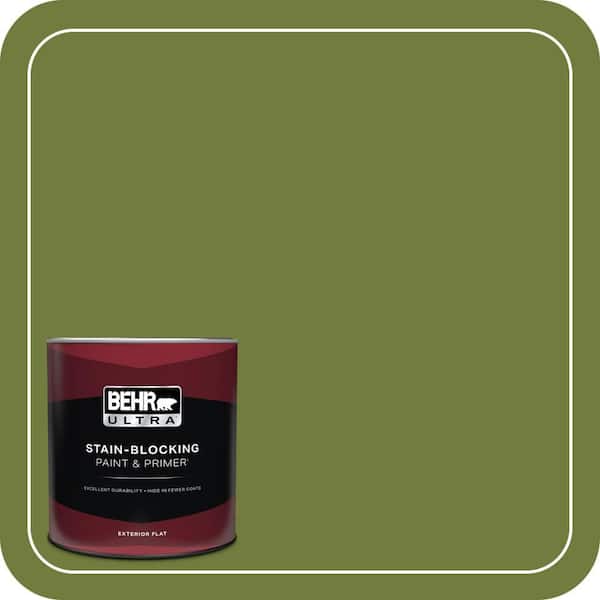 BEHR ULTRA 1 qt. Home Decorators Collection #HDC-SM16-11 Hot Dog Relish Flat Exterior Paint & Primer