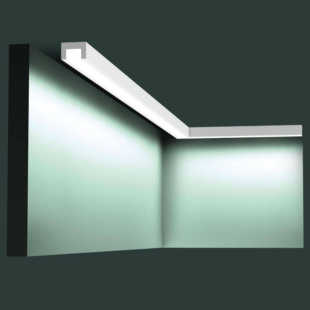Primed White Polystyrene Crown Moulding Set of 3