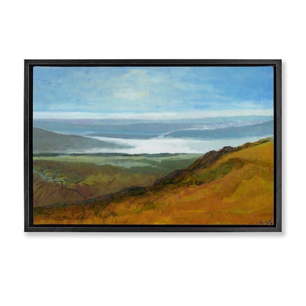 Stupell Industries Vast Serene Hills by Dita Jacobovitz Black Floater Frame Nature Graphic Art Print 17 in. x 25 in.