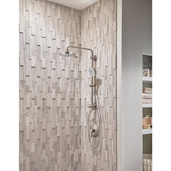 GROHE Bare Euphoria 25 in. Retrofit 1-Jet Shower System in Brushed Nickel  Infinity 26487EN0 - The Home Depot