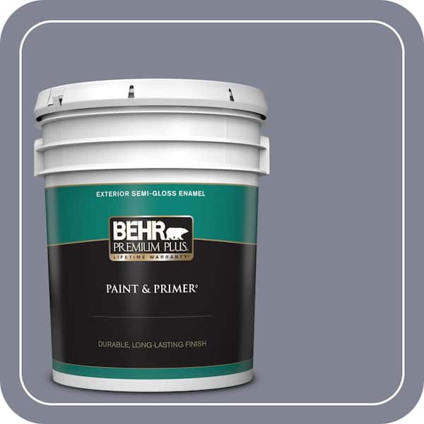 BEHR PREMIUM PLUS 5 gal. #PPU16-16 Metro Semi-Gloss Enamel Exterior Paint & Primer