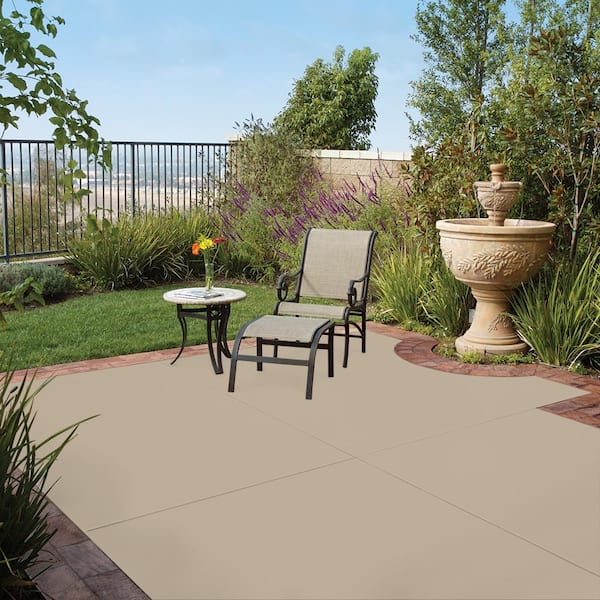 1 gal. #PFC-27 Light Rattan Solid Color Flat Interior/Exterior Concrete Stain