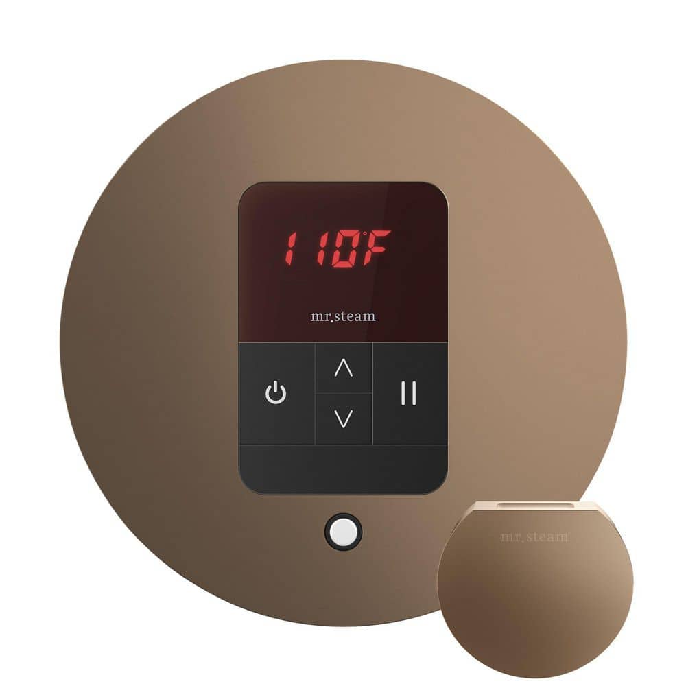 Itempo Round Steam Generator Control Kit In Nouveau Bronze