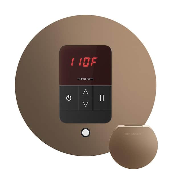 Itempo Round Steam Generator Control Kit In Nouveau Bronze