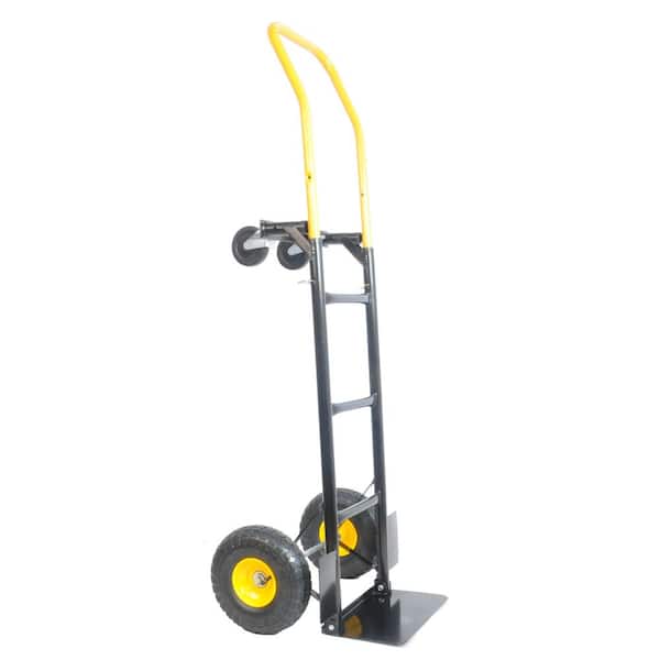 330 lb. Capacity Hand Truck and Push Cart with Swivel Wheels for Moving/Warehouse/Garden