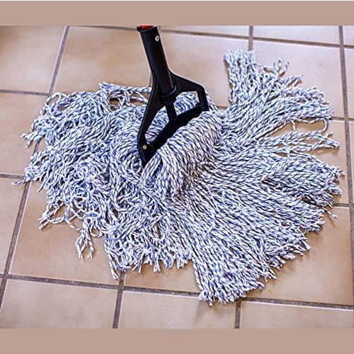 Perfect Moccioso Cotton Mop - Grey/Ice Yarn, 8x8x28 Cm, High Absorbency For All Floors