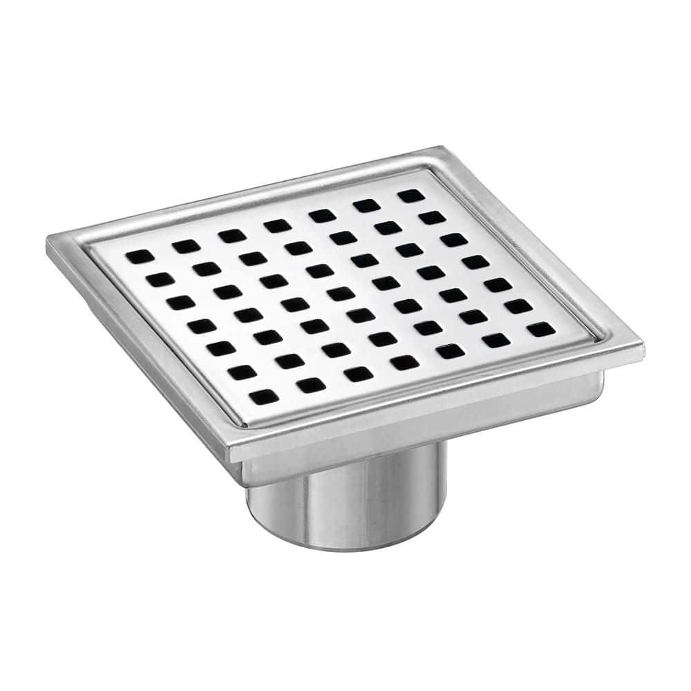 "4"" Linear Shower Drain with Grid Cover, Professional Brushed 304 Stainless Steel, High Flow, Hair Catcher Shower Drain" price history on PriceWatchPro