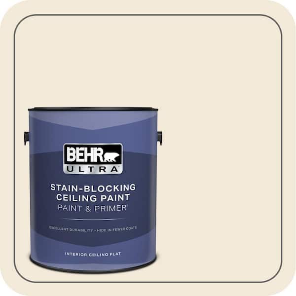 BEHR ULTRA 1 gal. #PPH-06 Rice Drink Ceiling Flat Interior Paint with ...
