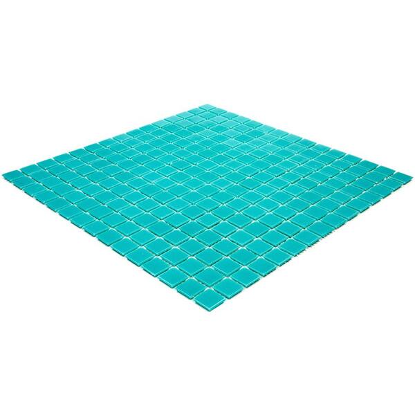 Apollo Tile Celestial Persian Green 12-in x 12-in Glossy Glass Uniform Squares Floor and Wall Tile (20-sq. ft/ Carton)