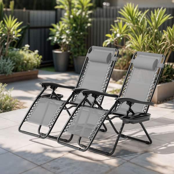 ムニ　チェアラグ MoNiBloom (Set of 2) Patio Lounge Foldable Zero Gravity Chair with