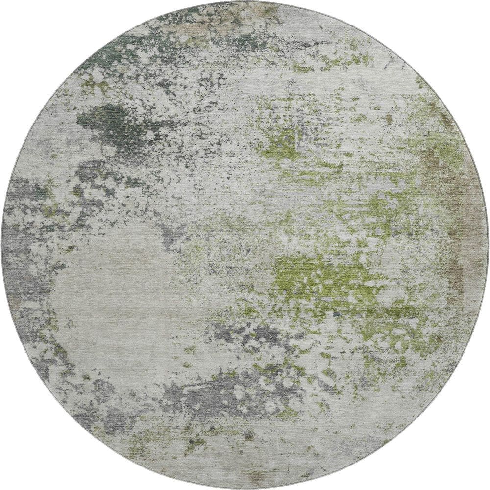 Mayfield Premium Machine Washable Abstract AMF2070 Linen 8 ft. x 8 ft. Round Rug price history on PriceWatchPro