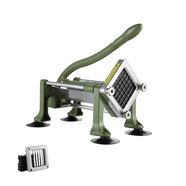 French Fry Cutter Potato Slicer with 1/2-in. Stainless Steel Blade Manual Potato Cutter Chopper with Suction Cups