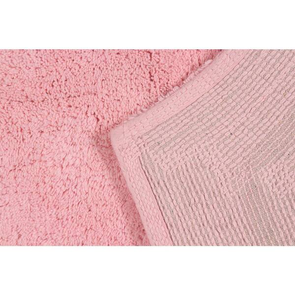 Home Weavers Inc Waterford Collection 20 in. x 20 in. Pink Cotton Contour Bath Rug