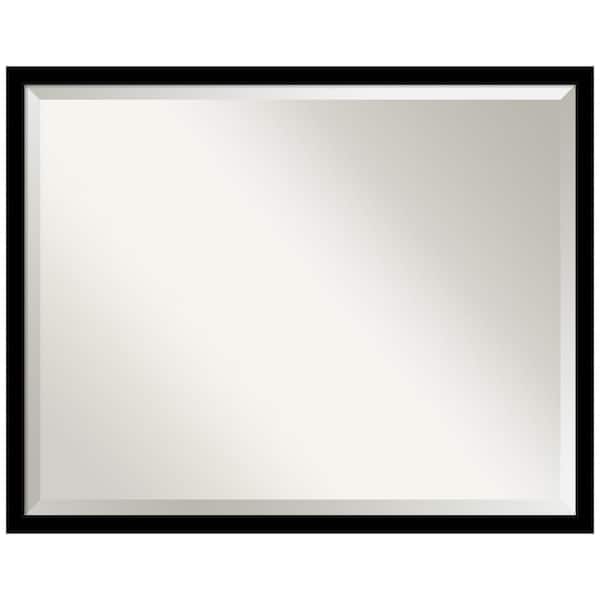Jet 29.5 in. x 23.5 in. Casual Rectangle Framed Black Bathroom Vanity Mirror
