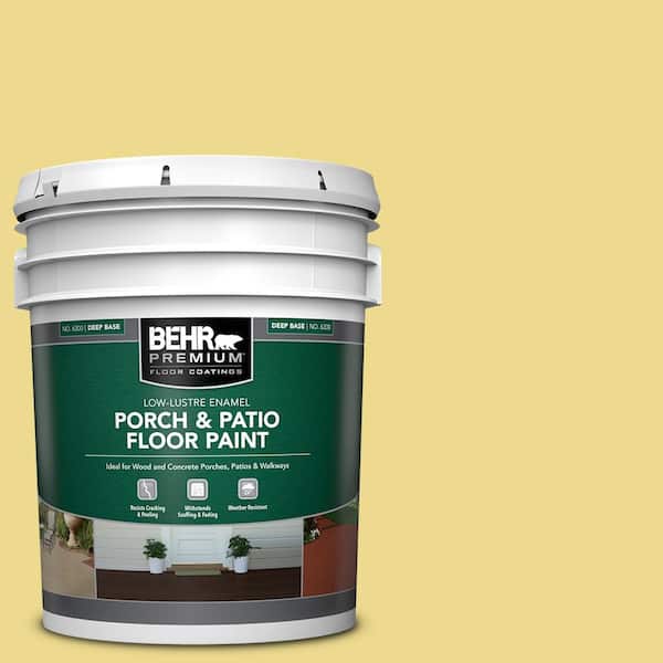 BEHR PREMIUM 5 gal. #P320-4 Pineapple Crush Low-Lustre Enamel Interior/Exterior Porch and Patio Floor Paint