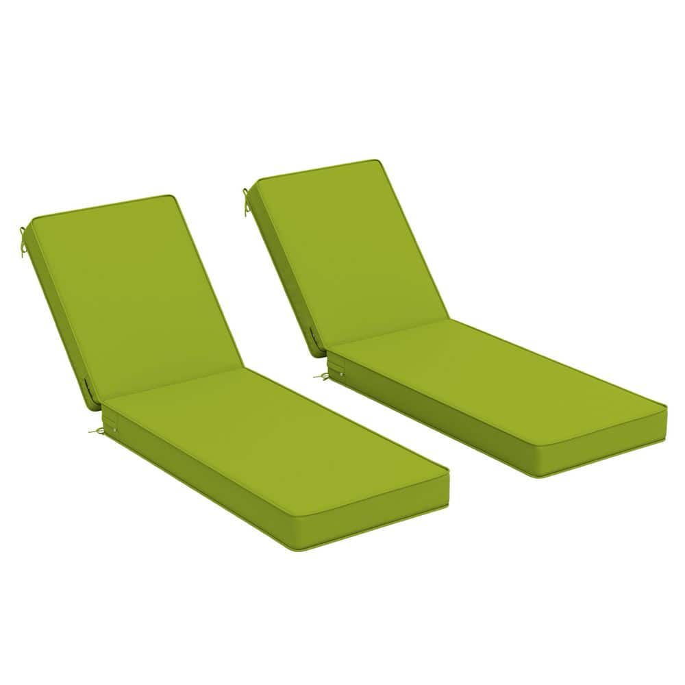 80 x 26 x 4 in. Outdoor Chaise Lounge Cushion Waterproof Patio Beach Pool Replacement Cushion Only Grass Green (2-Pack) price history on PriceWatchPro