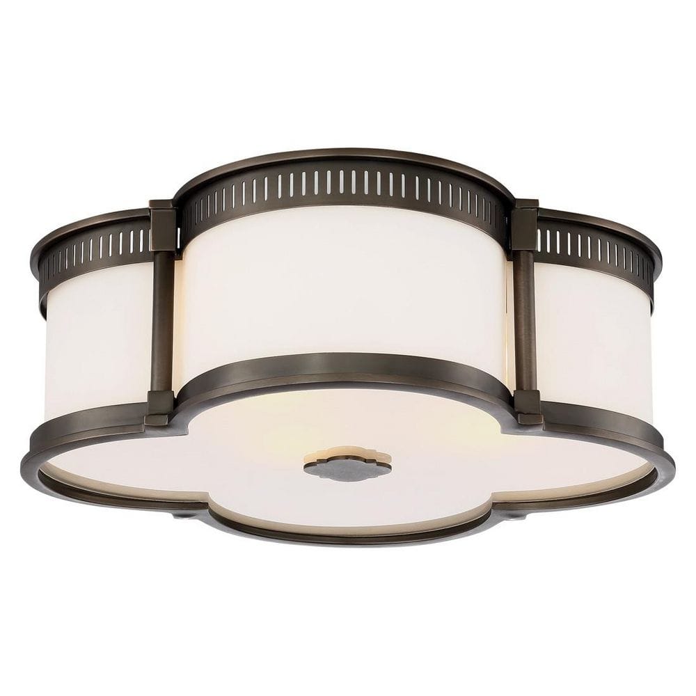 100-Watt Equivalence 16.25 in. Harvard Court Bronze Integrated LED Flushmount price history on PriceWatchPro