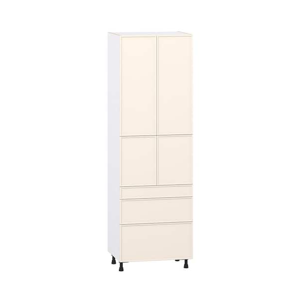 Fairview Washed Linen Slim Shaker Assembled Pantry Kitchen Cabinet with 5 Drawers (30 in. W x 94.5 in. H x 24 in. D)