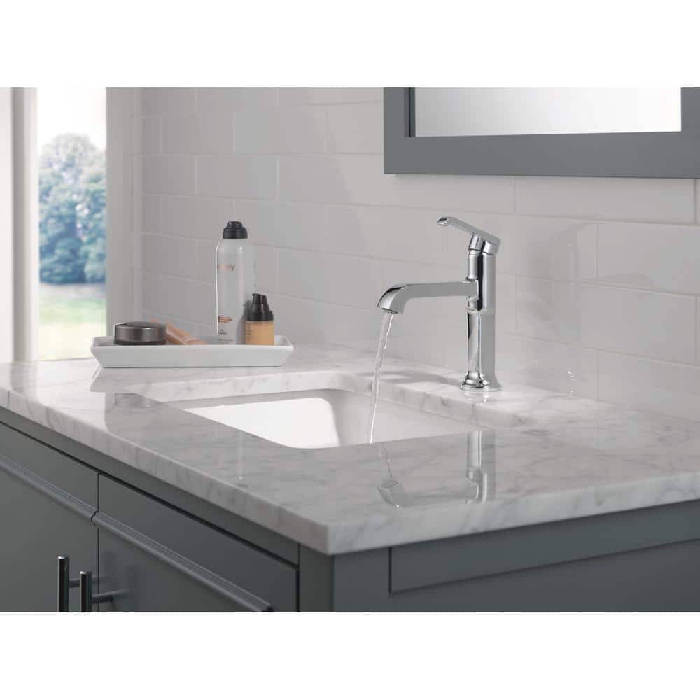 Tetra Polished Chrome Single Handle Bathroom Faucet