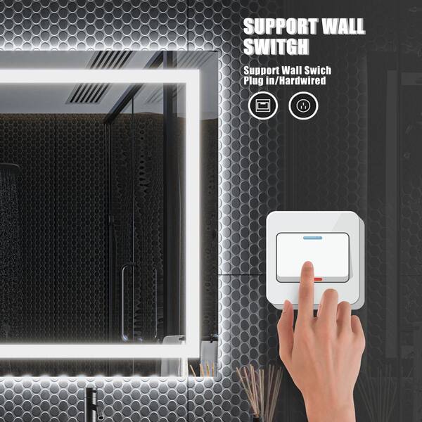 TOOLKISS 72 in. W x 48 in. H Rectangular Frameless LED Light TOOLKISS 72 in. W x 48 in. H Rectangular Frameless LED Light