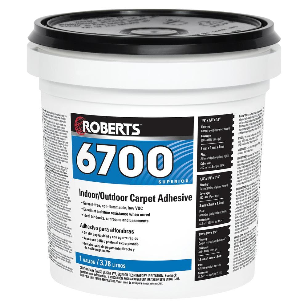All-Weather Outdoor Floor Mat Adhesive - 1 gal. Pail (75-100 SF)