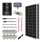  Renogy - Kit de panel solar prémium de 200 vatios y 12 voltios  con panel solar monocristalino de 200 vatios, regulador de carga MPPT Rover  de 20 A, bluetooth, soportes de