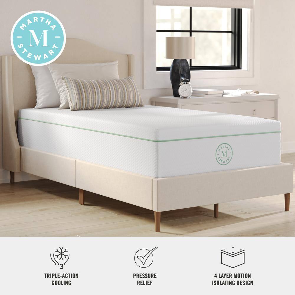 Twin 12" White Gel Memory Foam Adjustable Bed Mattress