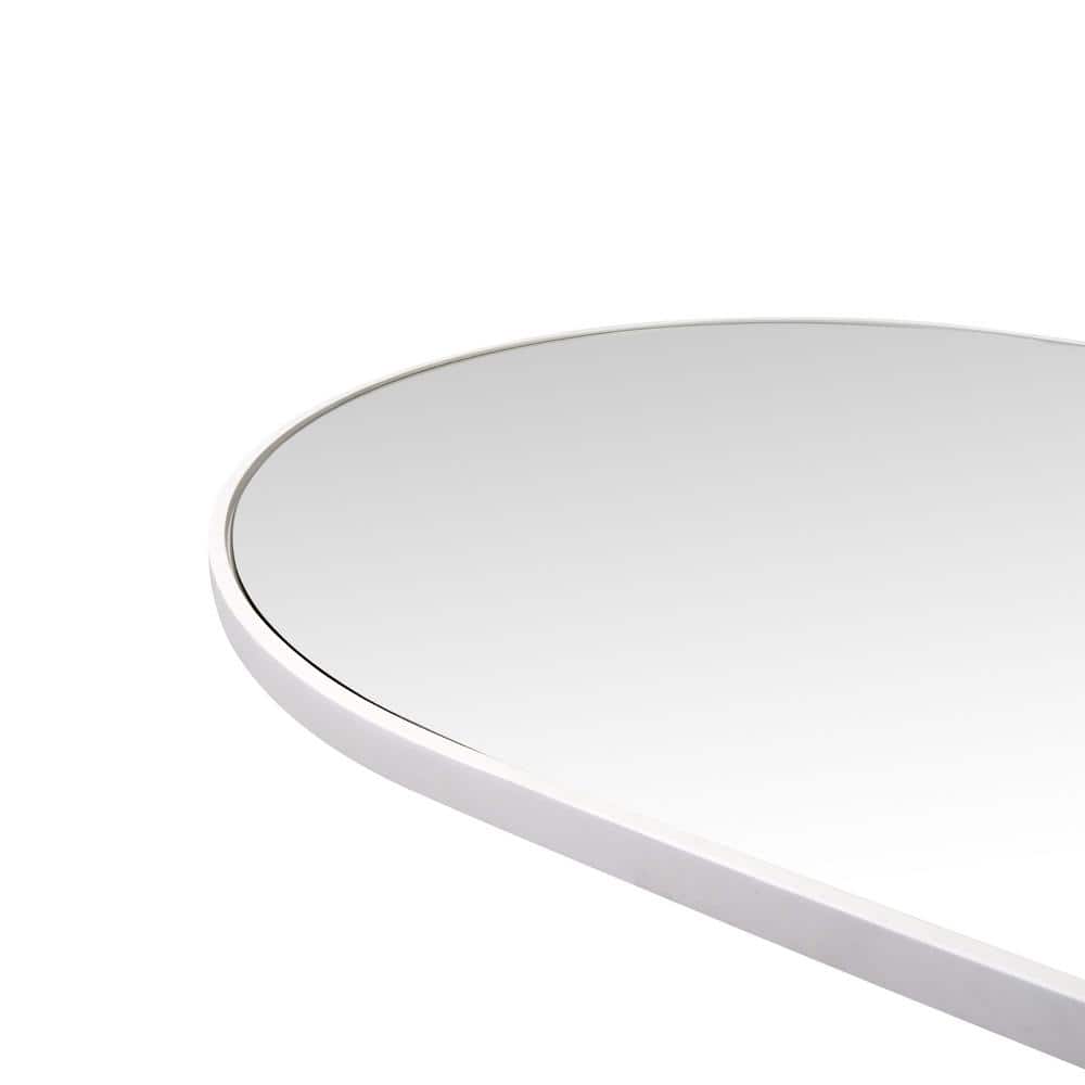 White Arched Full Length Steel Frame Mirror