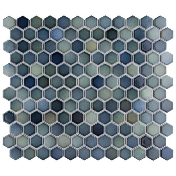 画材 Atlantis Merola Tile Hudson 1 in. Hex Atlantis 6 in. x 6 in