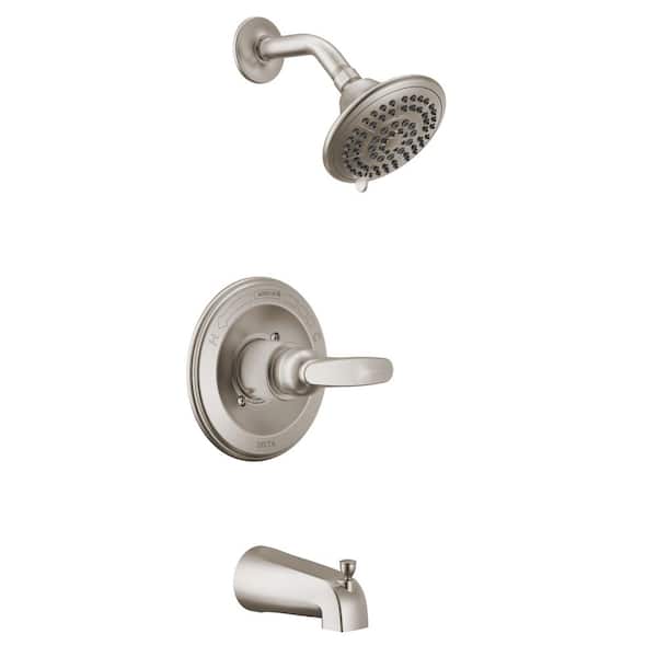 Foundations 1-Handle Tub and Shower Trim Kit in Stainless (Valve Not Included)