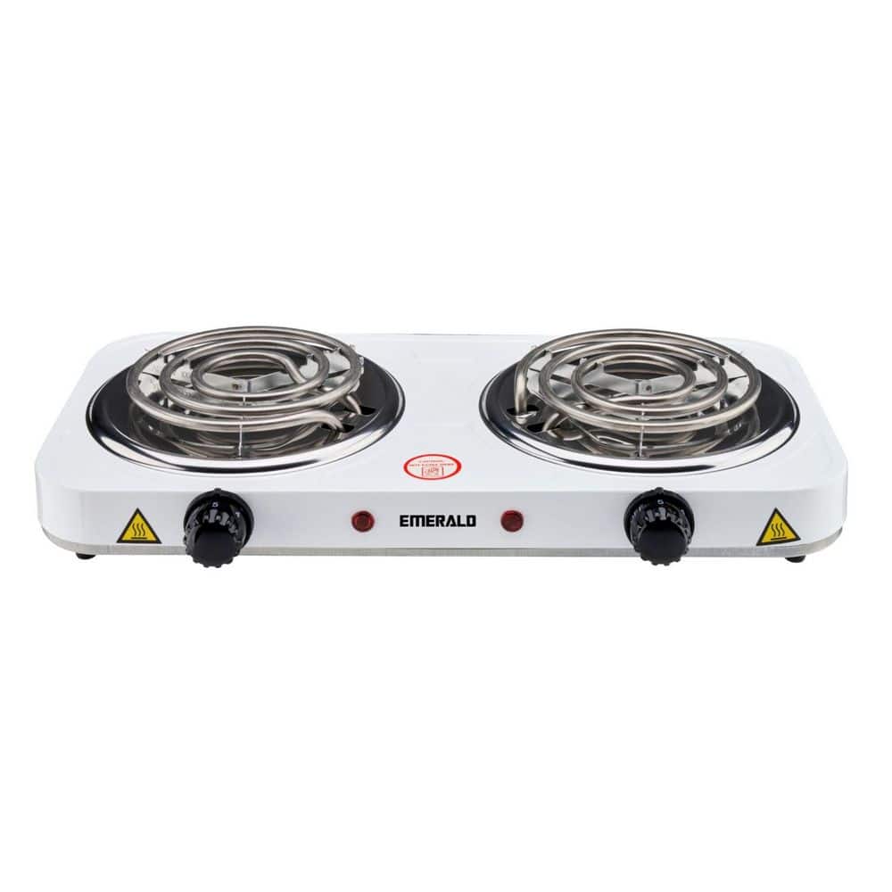 Double Burner 5.5 in. White Stainless Steel Hot Plate price history on PriceWatchPro