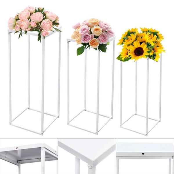 YIYIBYUS 31.4 in. Tall Indoor/Outdoor Wedding Party Square Floor Vase Metal  Column Flower Stand OT-ZJGJ-5251 - The Home Depot