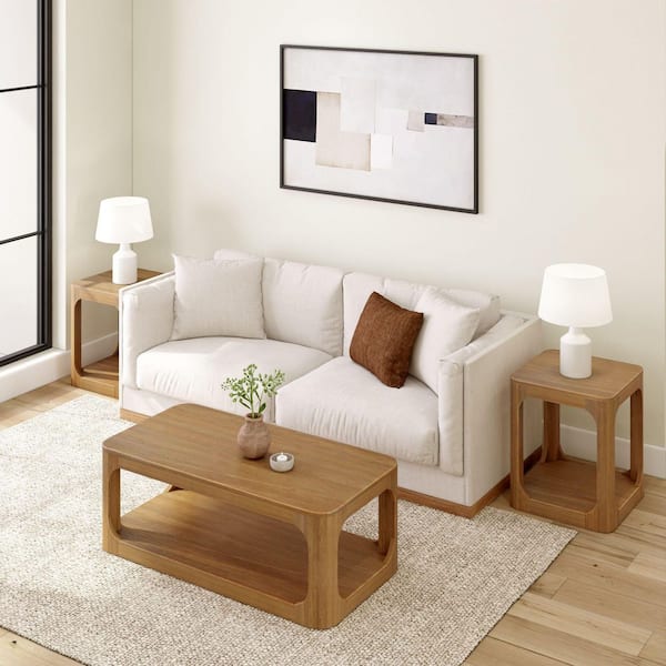 kaduki.riku2527　Ｂタイプ　85L木枠　オプション PLANK+BEAM Forma 48 in. Pecan Rectangle Wood Coffee Table with