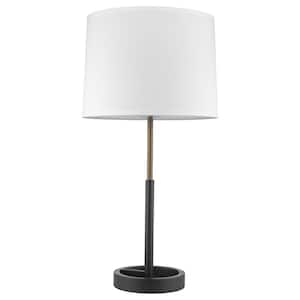 31 in. Black Standard Light Bulb Bedside Table Lamp