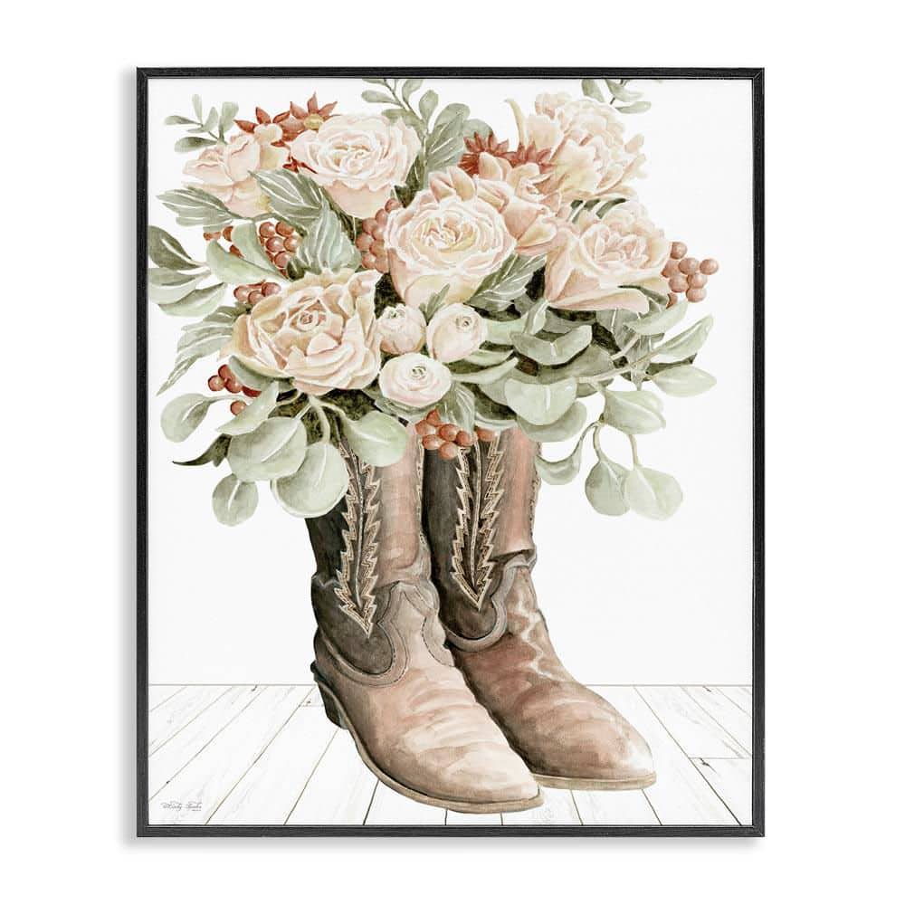 Chic Bouquet Boots by Cindy Jacobs Black Framed Nature Giclee Art Print 20 in. x 16 in. price history on PriceWatchPro