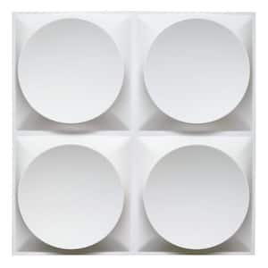 32 sq. ft. of 19.7 in. x 19.7 in. Off-White PVC 3D Wall Panels Decorative Wall Murals (12-Pack)